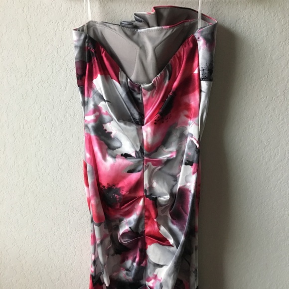 Silver Strapless Mermaid Dress - Picture 5 of 8